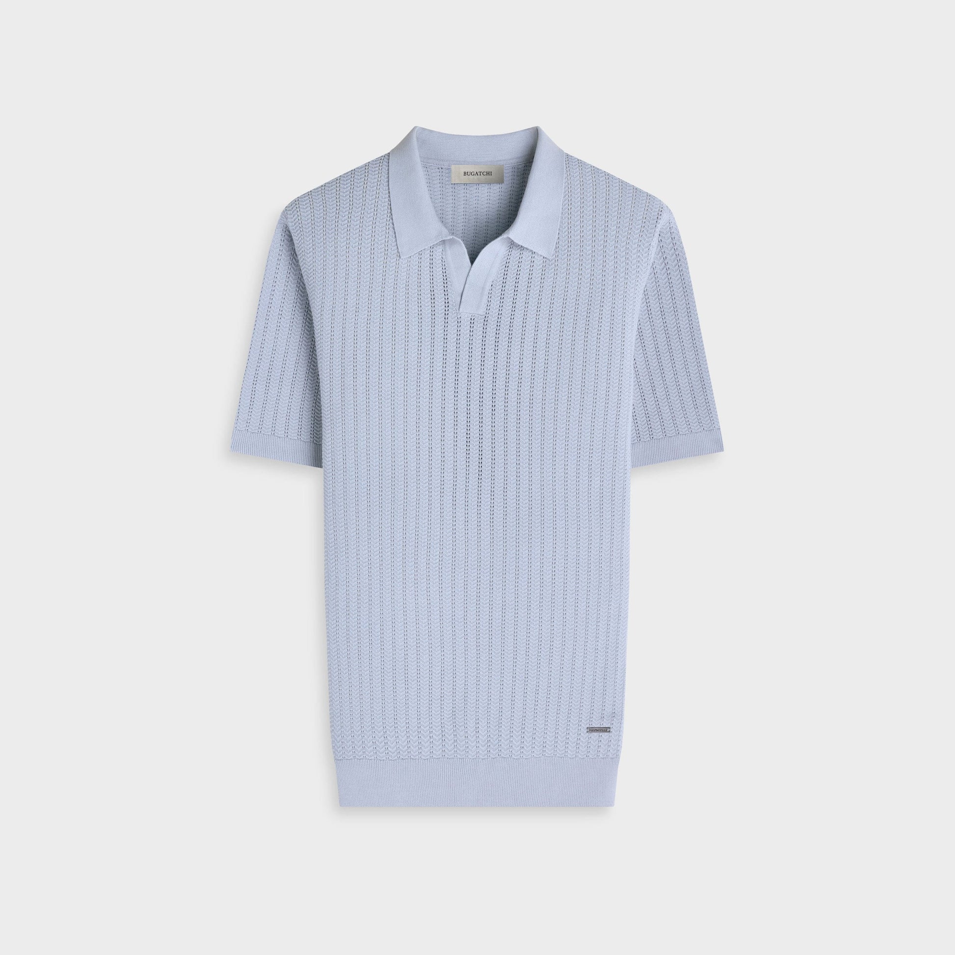 Bugatchi Polos Johnny Collar Short-Sleeve Sweater in Ice