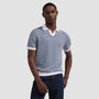 Bugatchi Polos Johnny Collar Short Sleeve Sweater in Navy