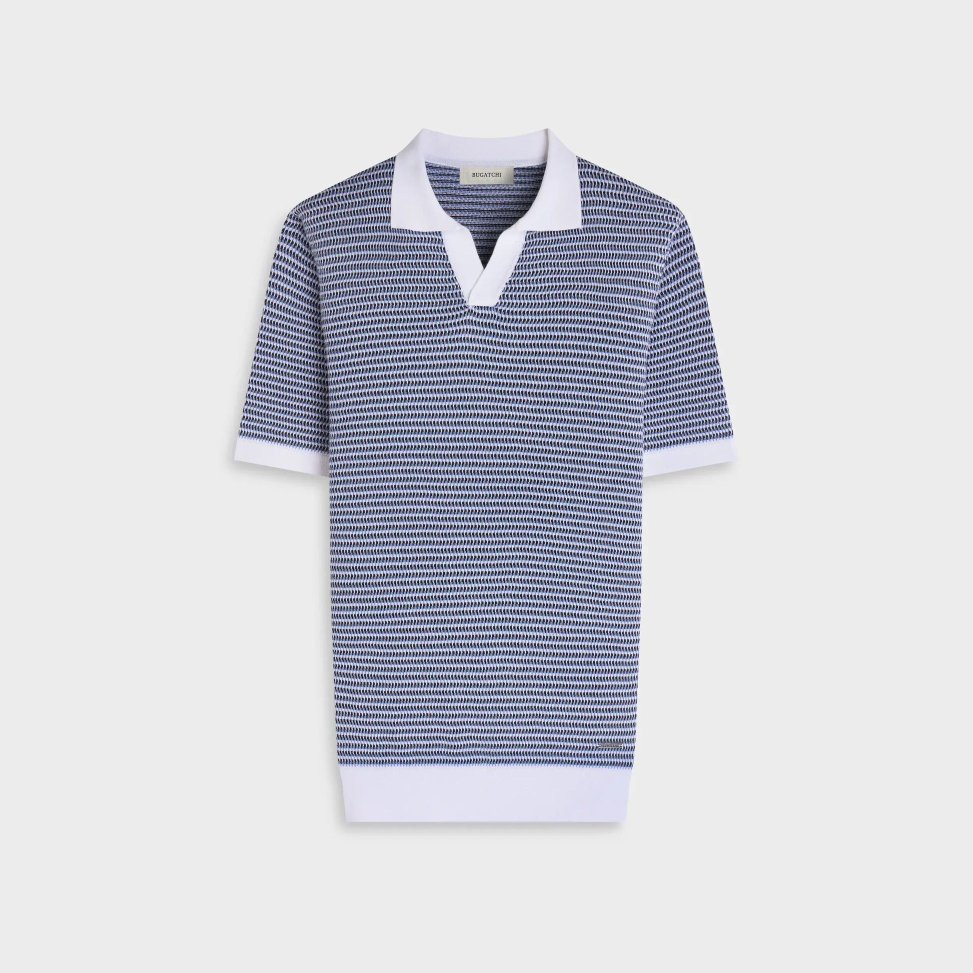 Bugatchi Polos Johnny Collar Short Sleeve Sweater in Navy