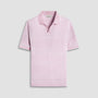 Bugatchi Polos Mixed Media Johnny Collar Polo Shirt - Dusty Pink