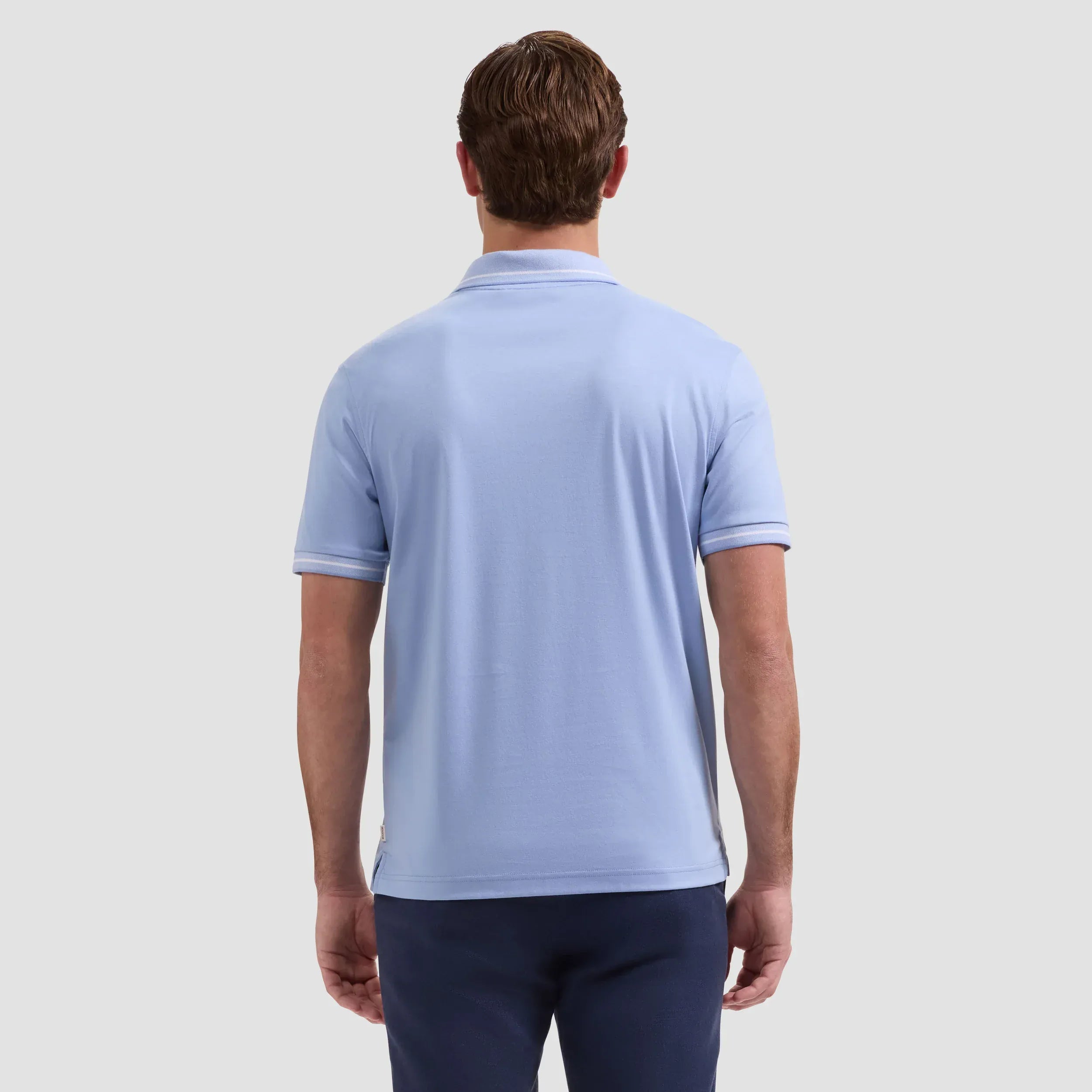 Bugatchi Polos Pima Johnny Collar Polo in Air Blue