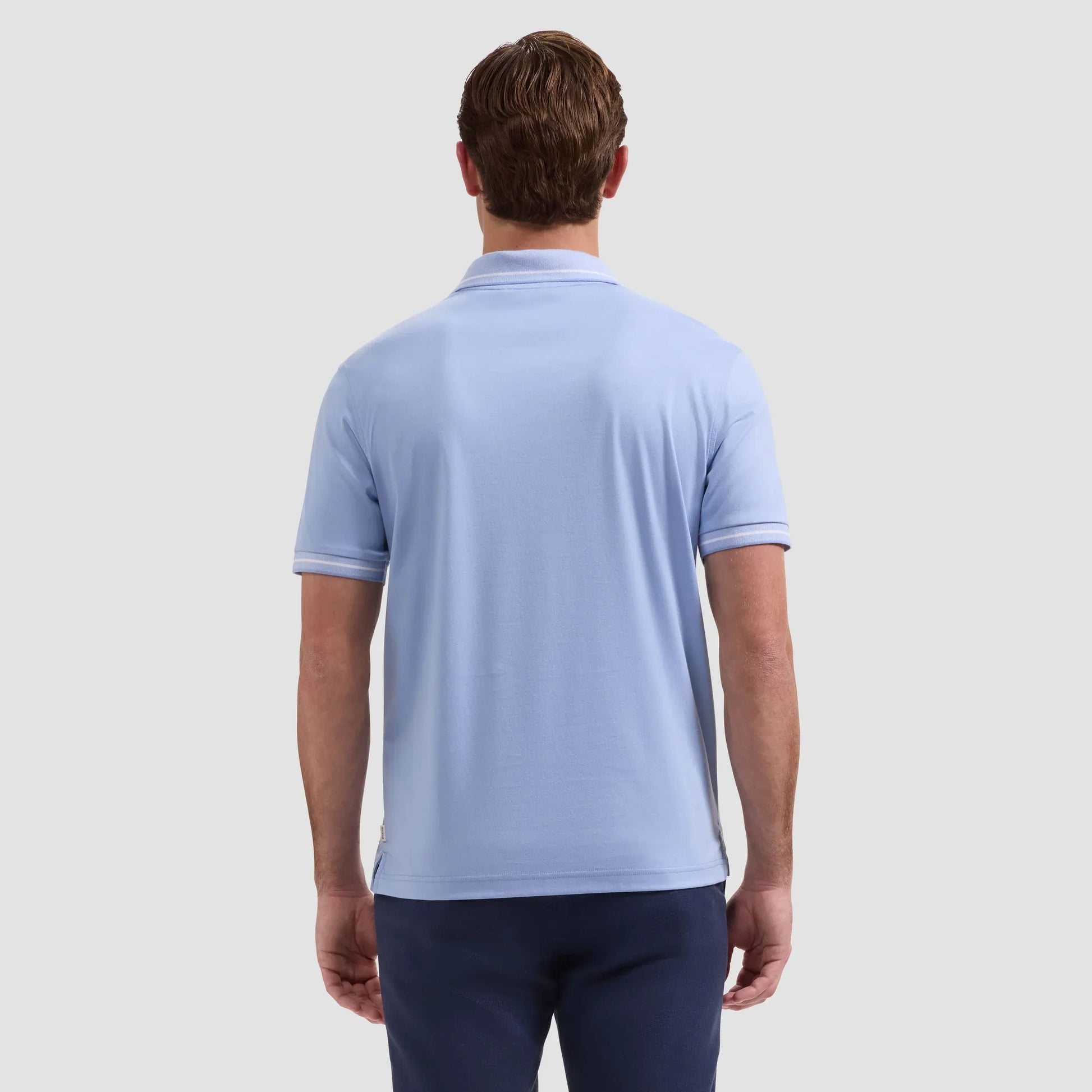 Bugatchi Polos Pima Johnny Collar Polo in Air Blue