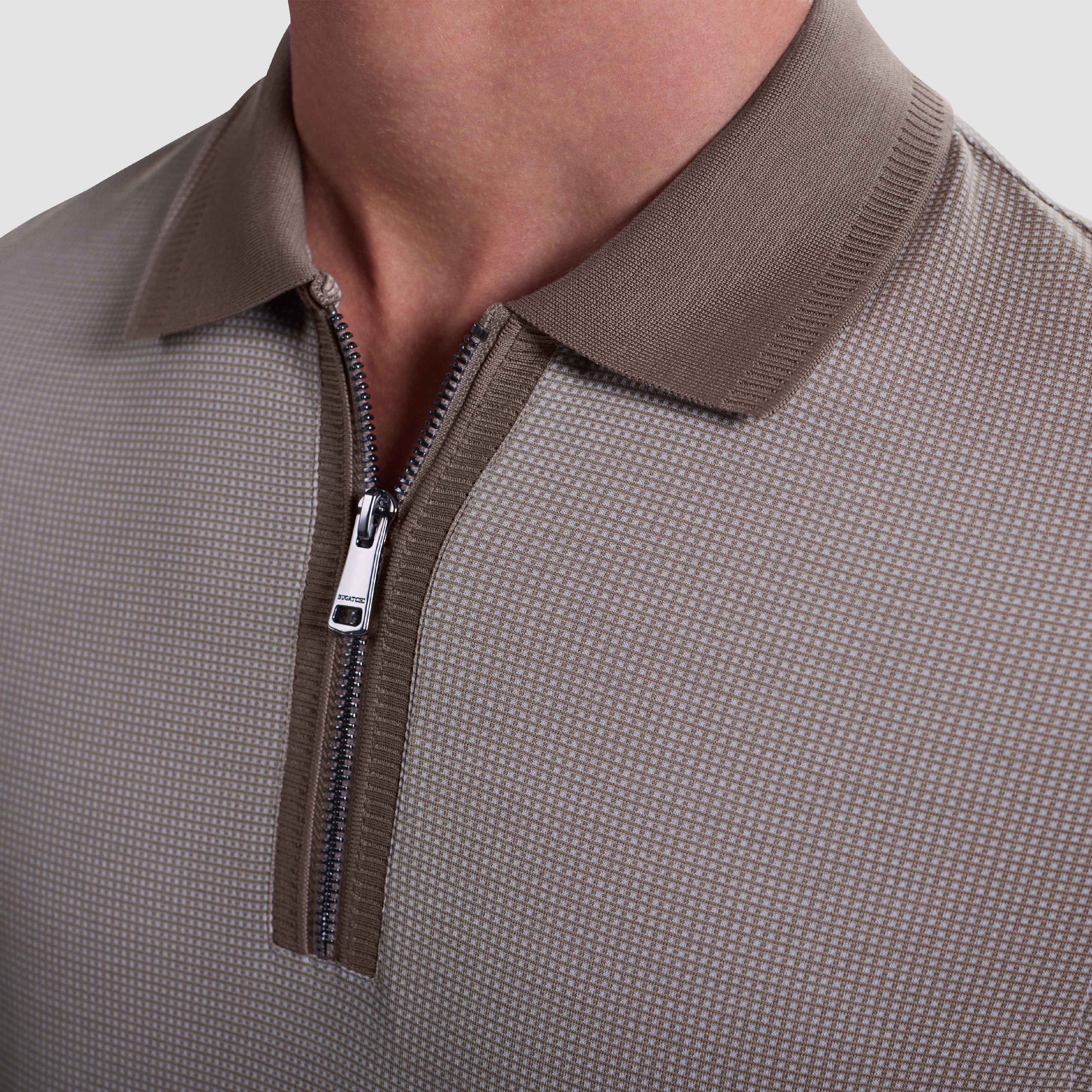 Plaid Zip-Neck Polo – M. Dumas and Sons
