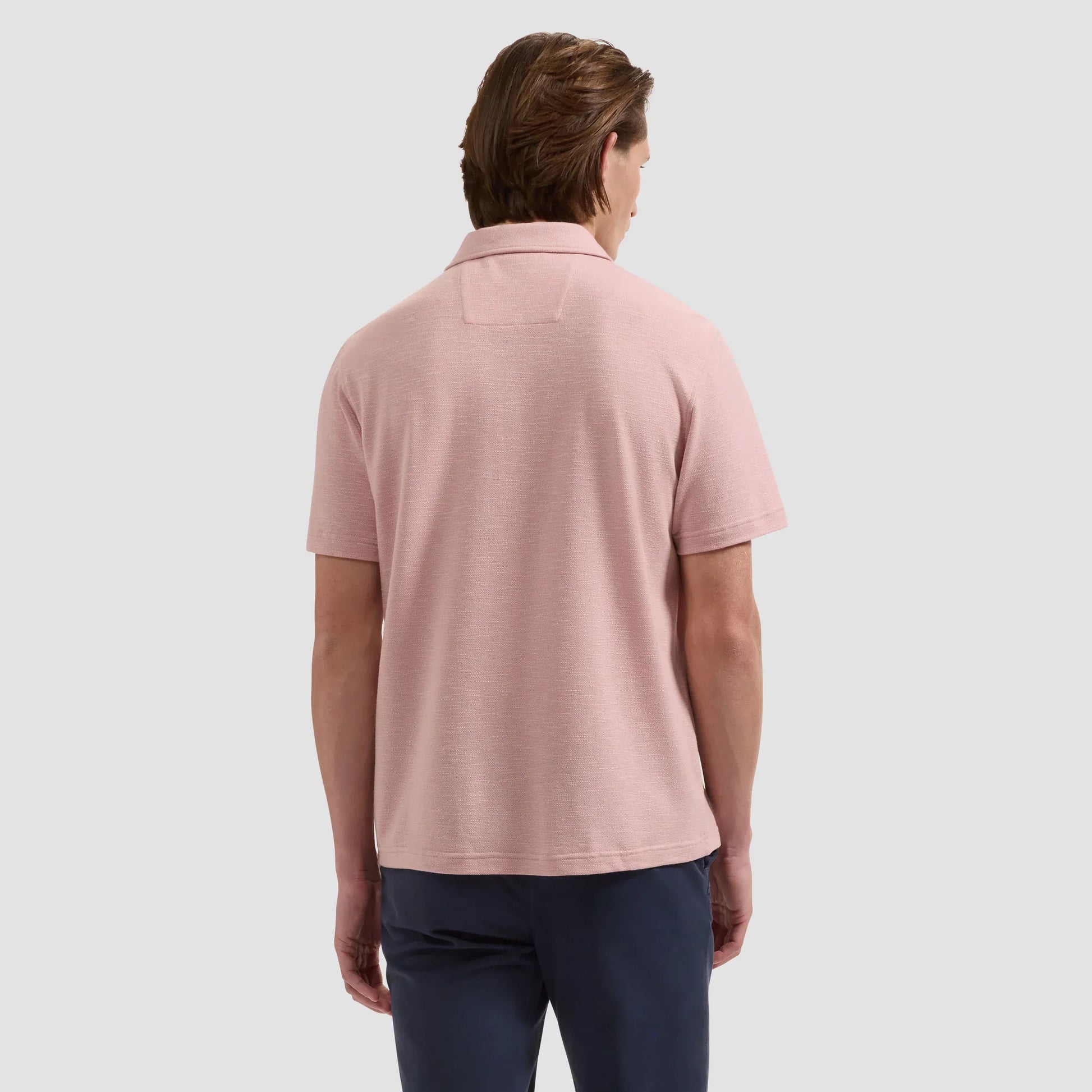 Bugatchi Polos Quarter-Zip Polo in Dusty Pink