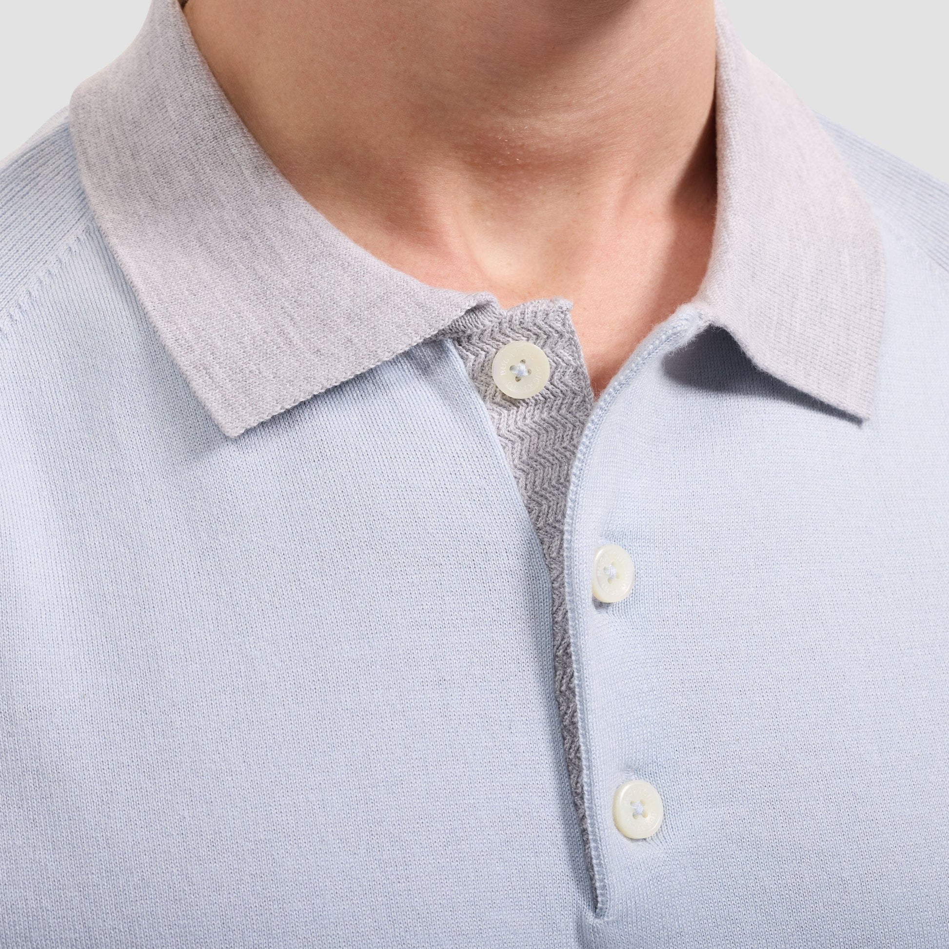 Bugatchi Polos Short-Sleeve Polo Sweater in Ice