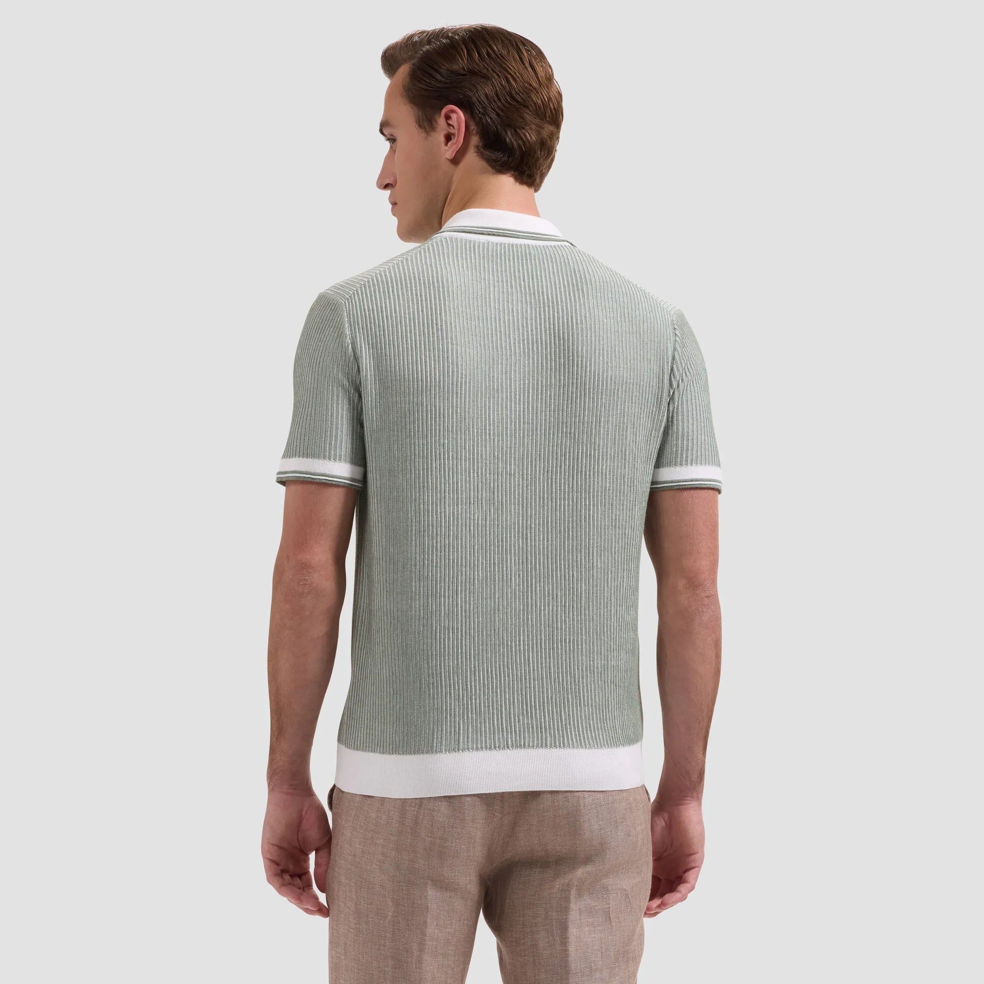 Bugatchi Polos Short-Sleeve Polo Sweater in Khaki