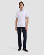 Bugatchi Polos Solid Pima Three-Button Polo in White