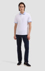 Bugatchi Polos Solid Pima Three-Button Polo in White