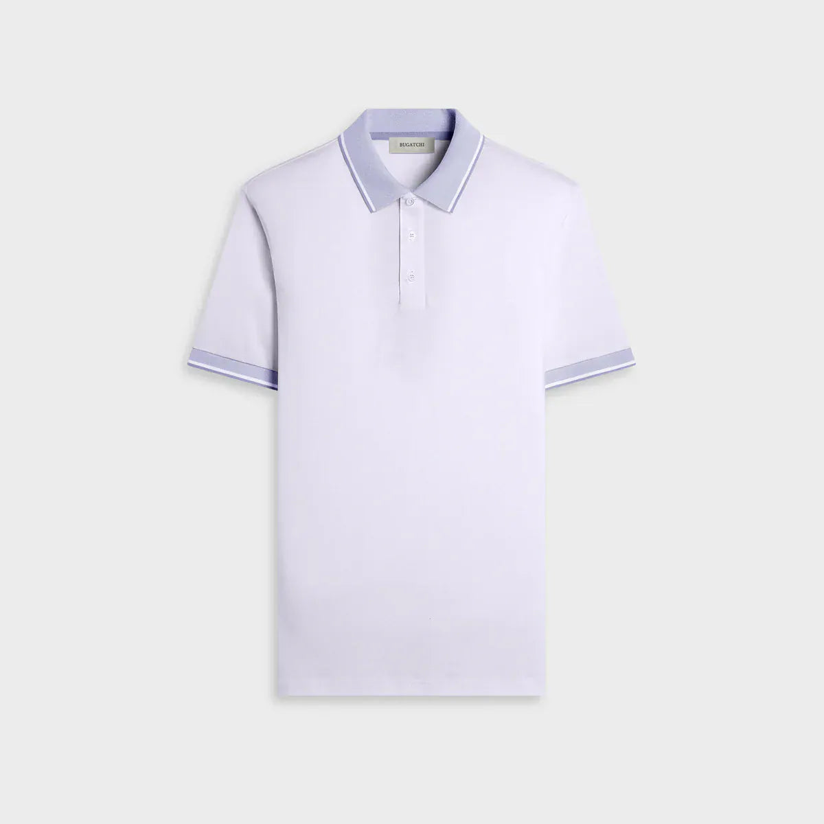 Bugatchi Polos Solid Pima Three-Button Polo in White