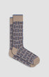 Bugatchi Socks Basketweave Mid-Calf Socks in Mocha