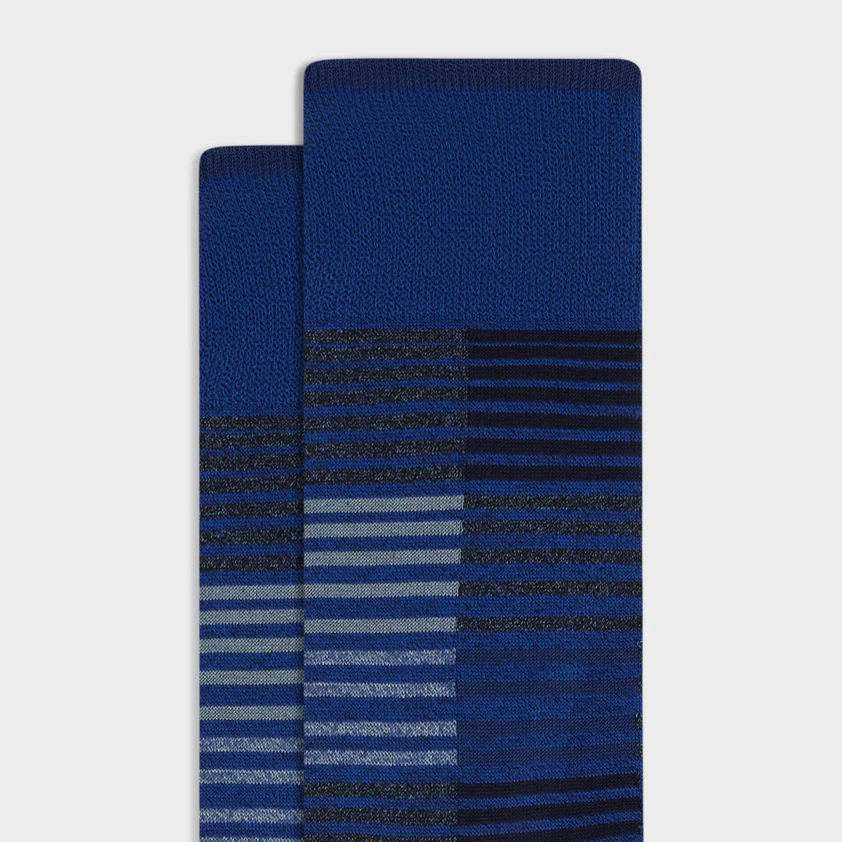 Bugatchi Socks Block Stripe Mid-Calf Socks