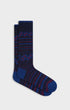 Bugatchi Socks Geometric Stripe Mid-Calf Socks