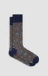Bugatchi Socks Paisley Mid-Calf Socks in Mocha