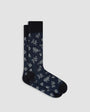 Bugatchi Socks Paisley Mid-Calf Socks in Navy