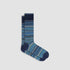 Bugatchi Socks Striped Mid-Calf Socks in Navy