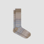 Bugatchi Socks Striped Mid-Calf Socks in Sand