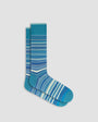 Bugatchi Socks Striped Mid-Calf Socks - Jade