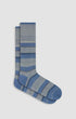 Bugatchi Socks Stripes & Dots Mid-Calf Socks in Steel