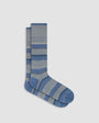 Bugatchi Socks Stripes & Dots Mid-Calf Socks in Steel