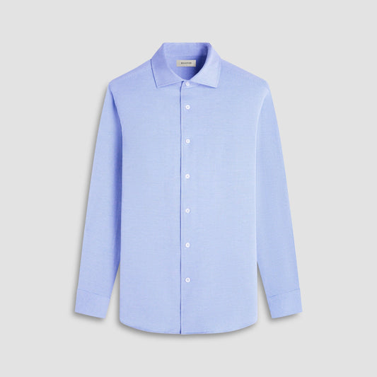 Bugatchi Sport Shirts Devon Hound's Tooth OoohCotton® Shirt - Classic Blue