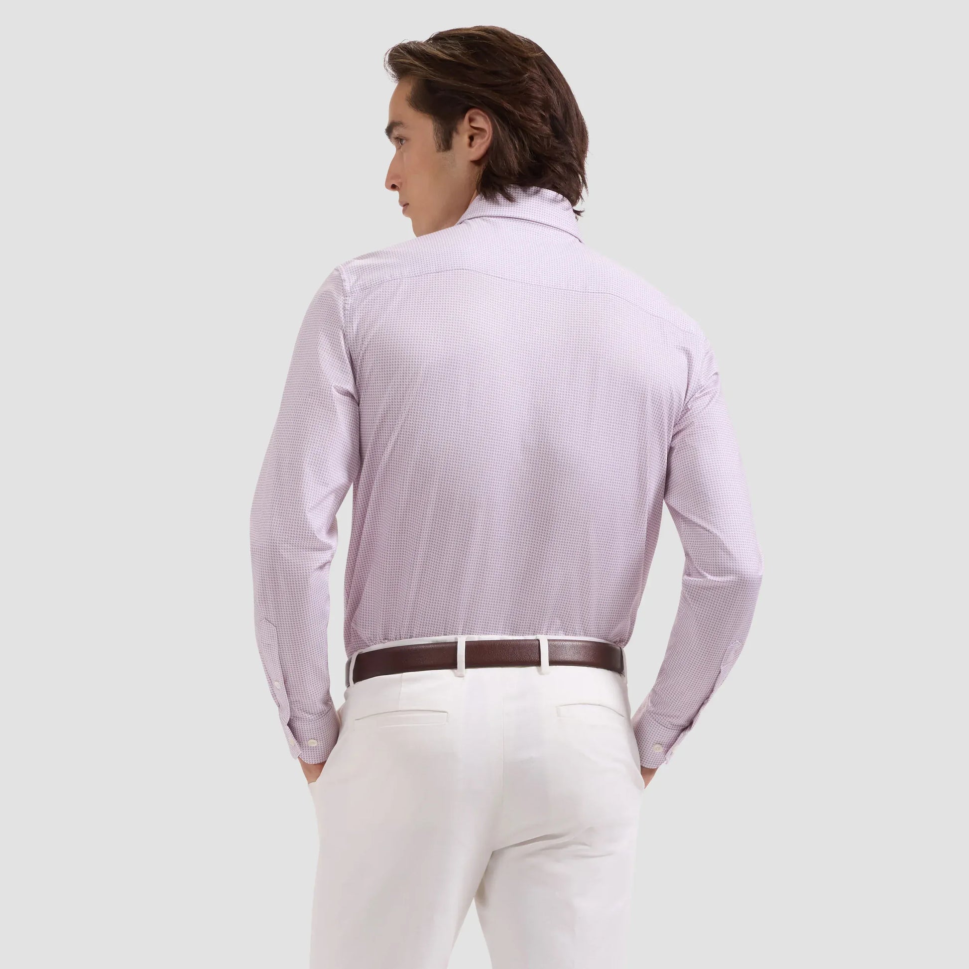 Bugatchi Sport Shirts Devon OoohCotton® Geometric Shirt in Primerose