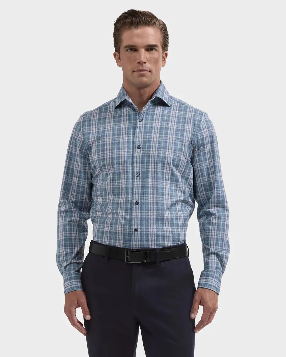 Bugatchi Sport Shirts Devon OoohCotton® Plaid Shirt