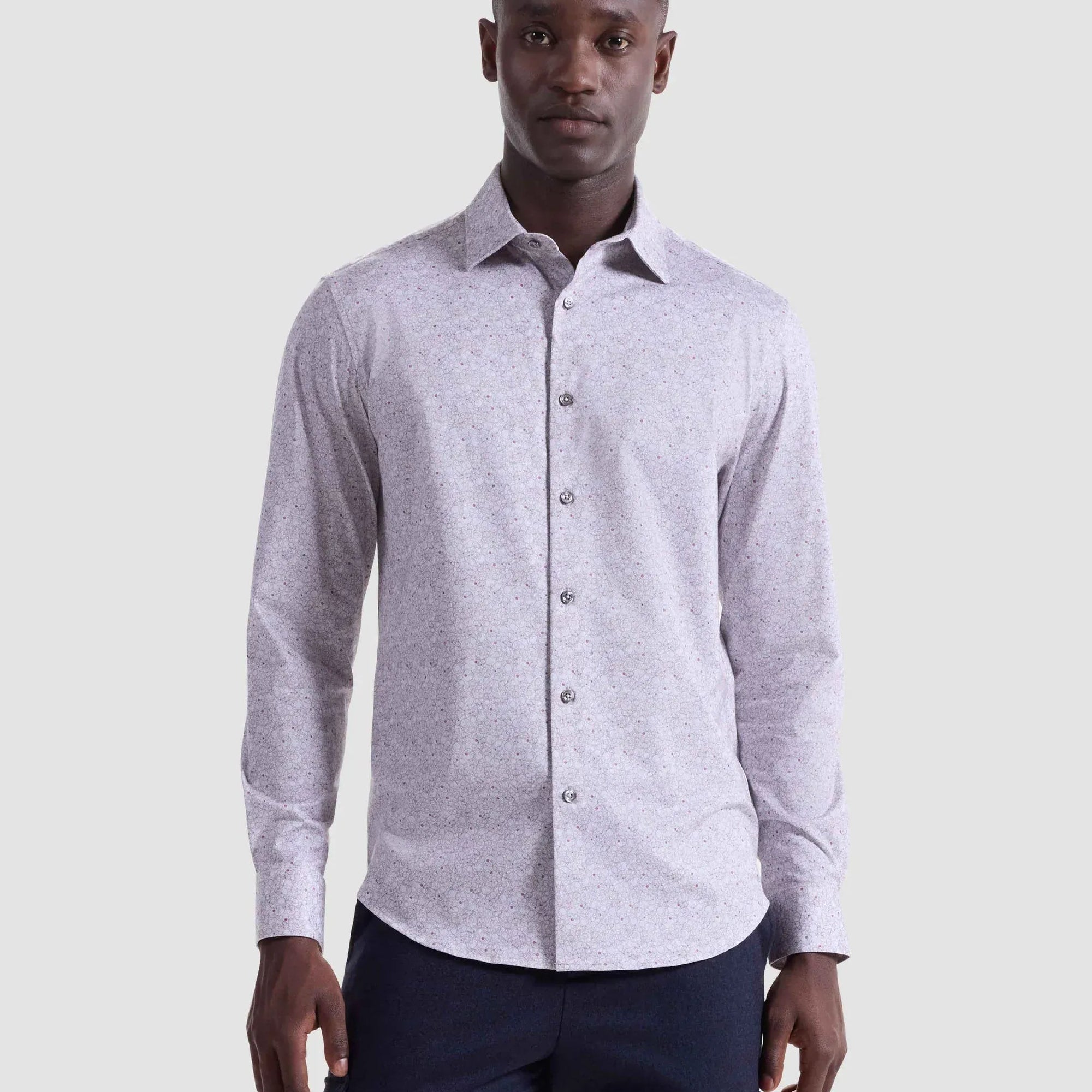 Bugatchi Sport Shirts James Geometric OoohCotton® Shirt