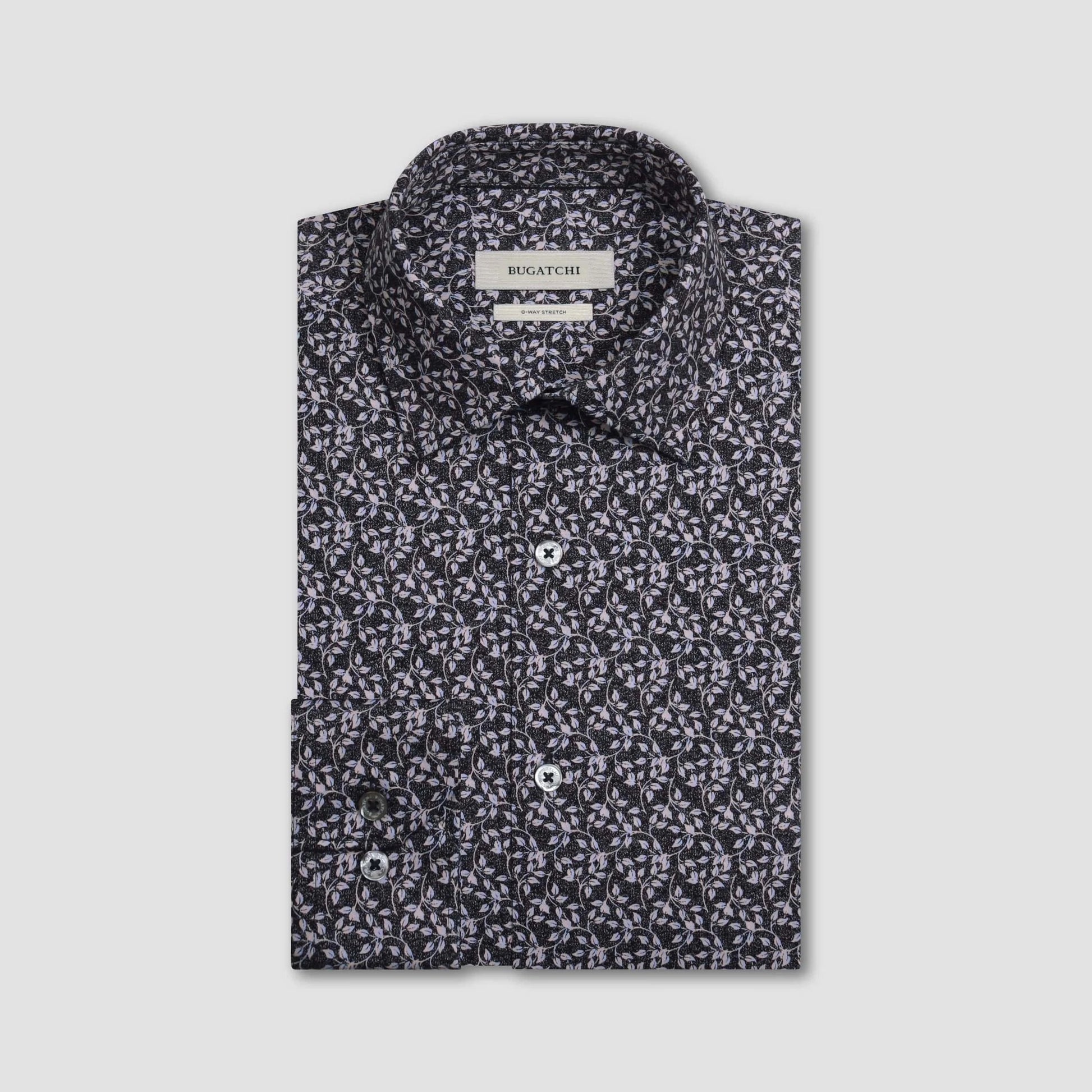 Bugatchi Sport Shirts James Leaf Print OoohCotton Shirt