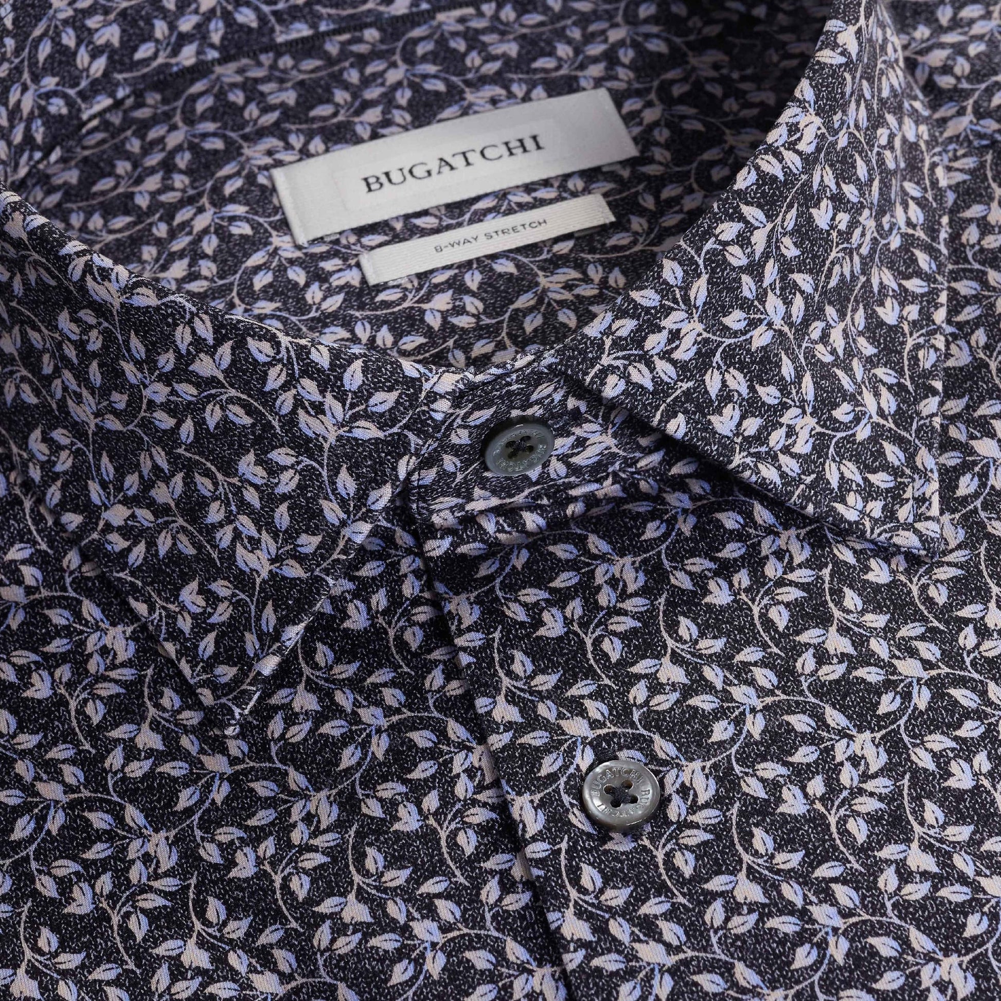 Bugatchi Sport Shirts James Leaf Print OoohCotton Shirt