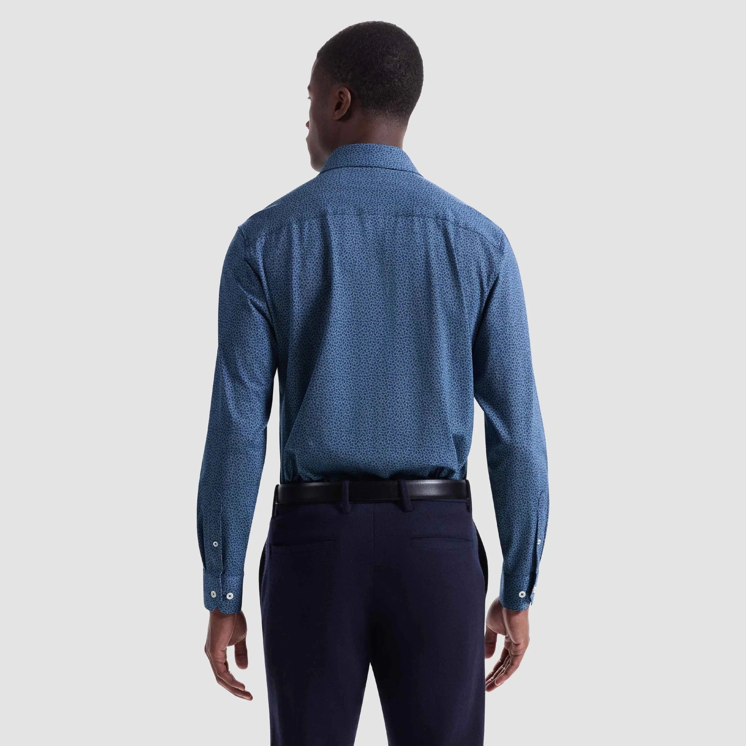 Bugatchi Sport Shirts James Leaf Print OoohCotton Shirt