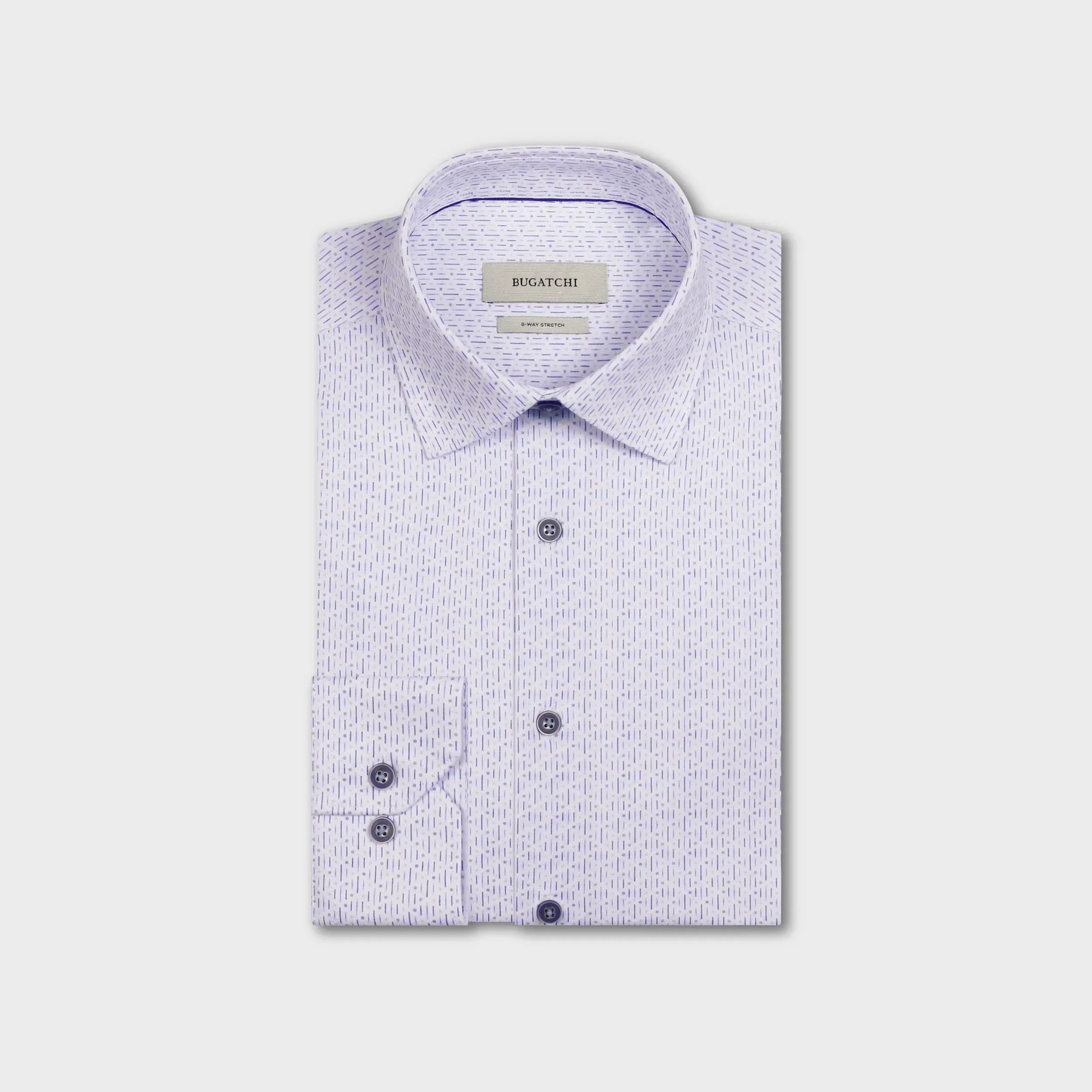 Bugatchi Sport Shirts James OoohCotton® Geometric Shirt in Air Blue