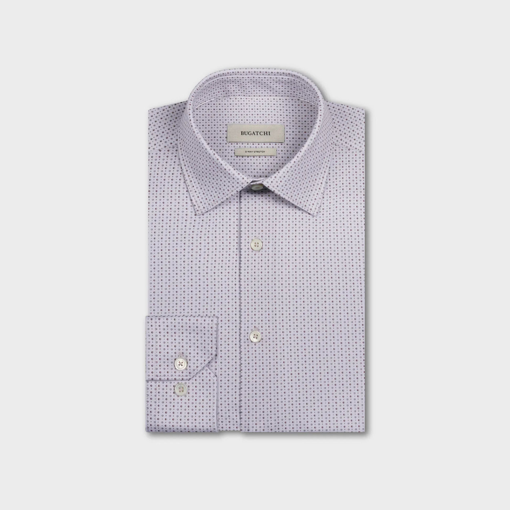 Bugatchi Sport Shirts James OoohCotton® Geometric Shirt in Limestone