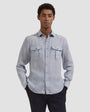 Bugatchi Sport Shirts Jasper Striped Shirt in Ether