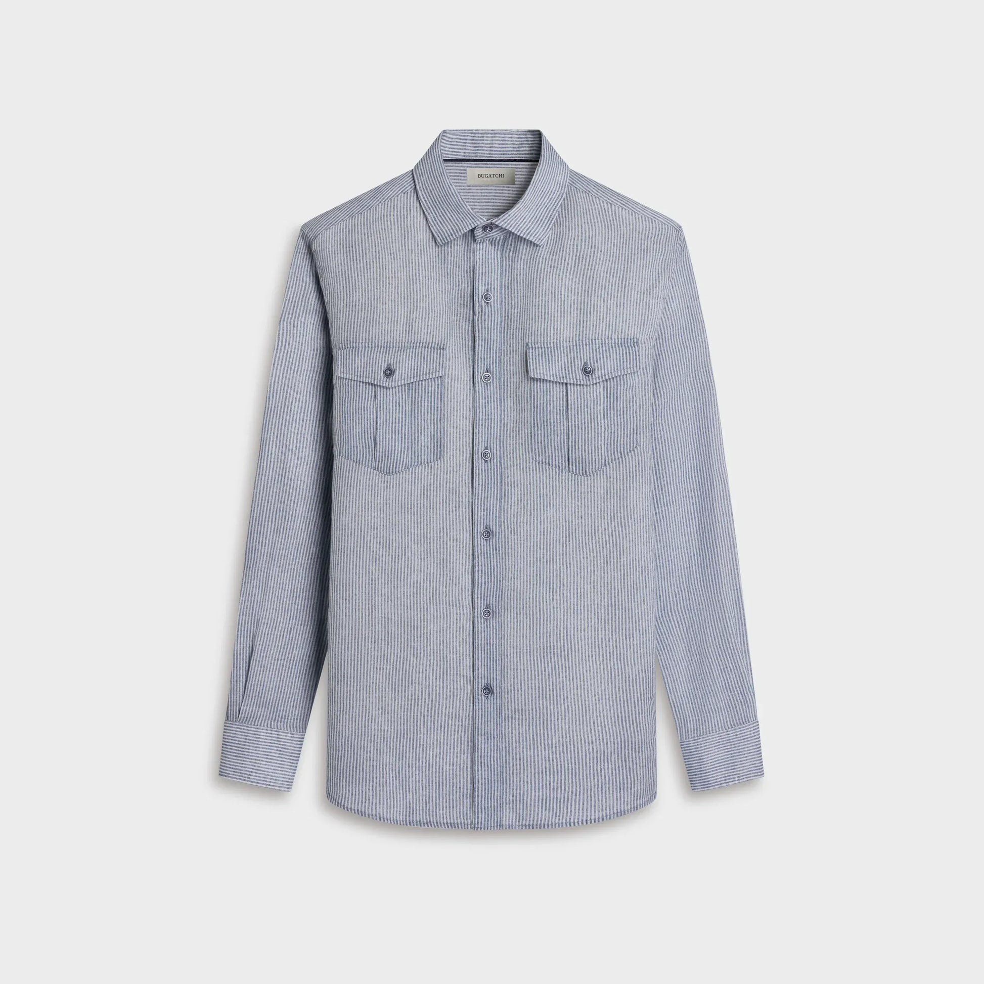 Bugatchi Sport Shirts Jasper Striped Shirt in Ether