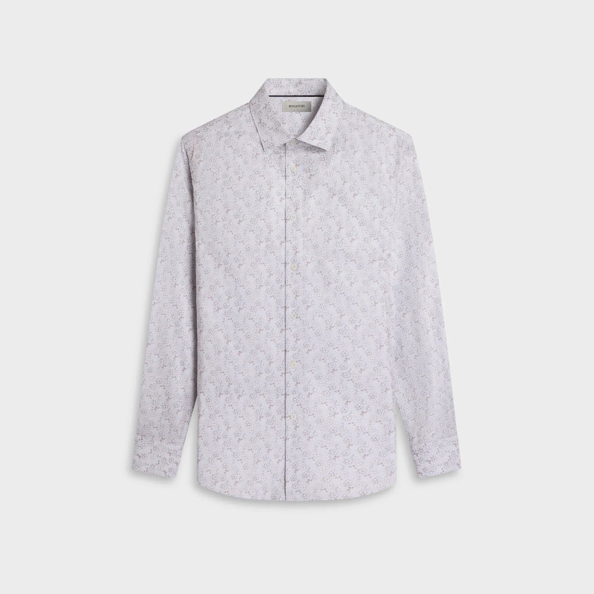 Bugatchi Sport Shirts Julian Floral Shirt in Hazy Blue