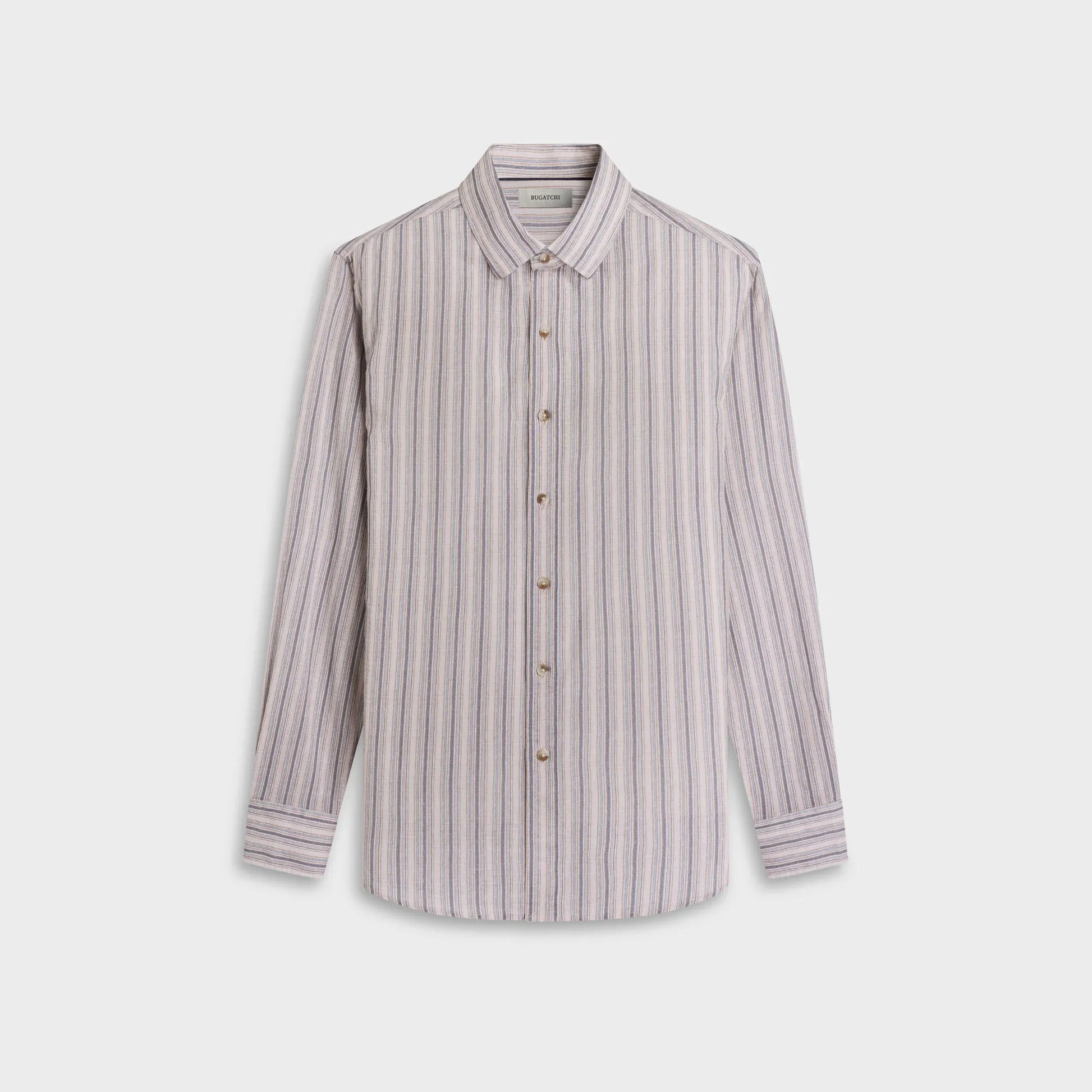 Bugatchi Sport Shirts Julian Striped Shirt in Camel