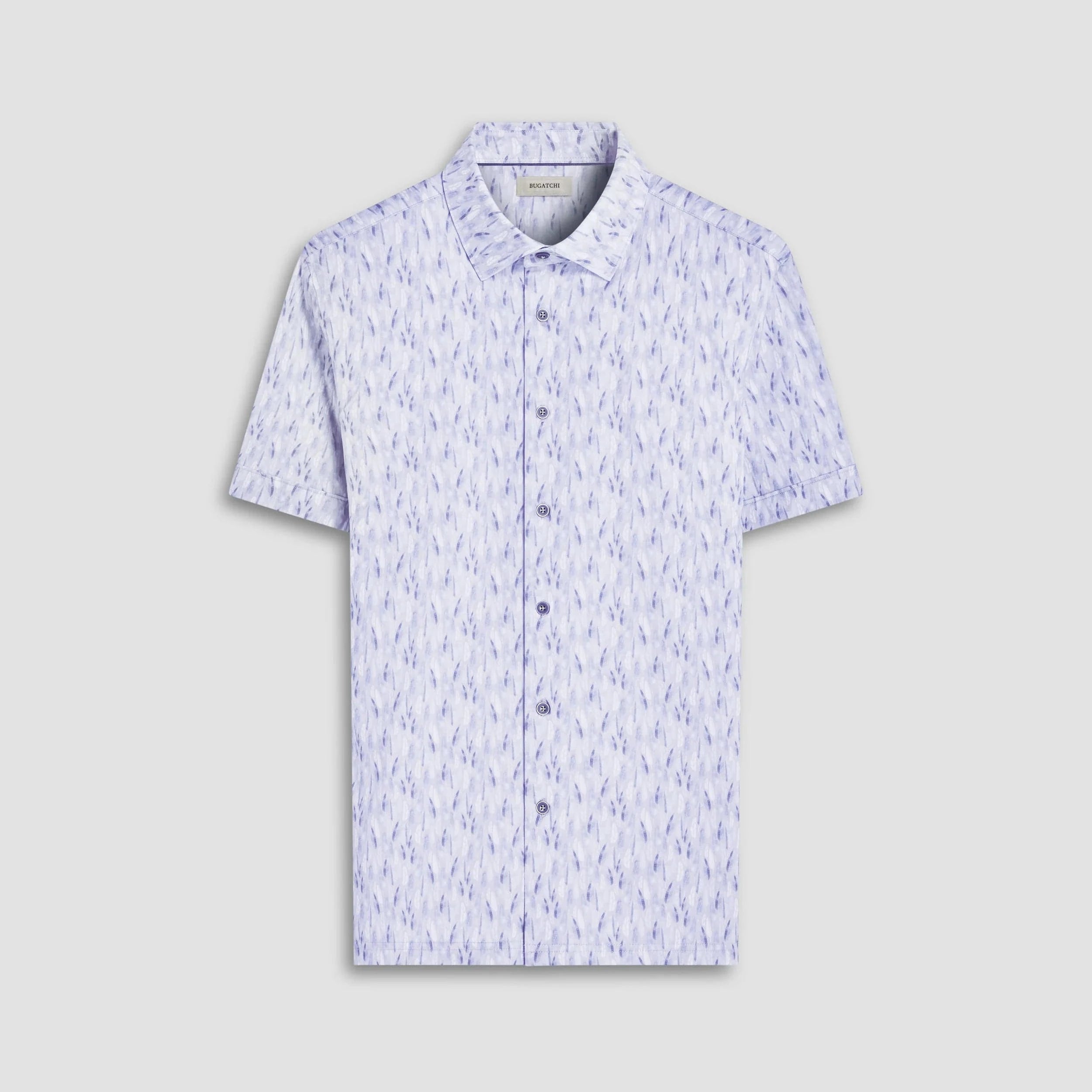 Bugatchi Sport Shirts Milo Feather OoohCotton® Short-Sleeve Shirt - Sand