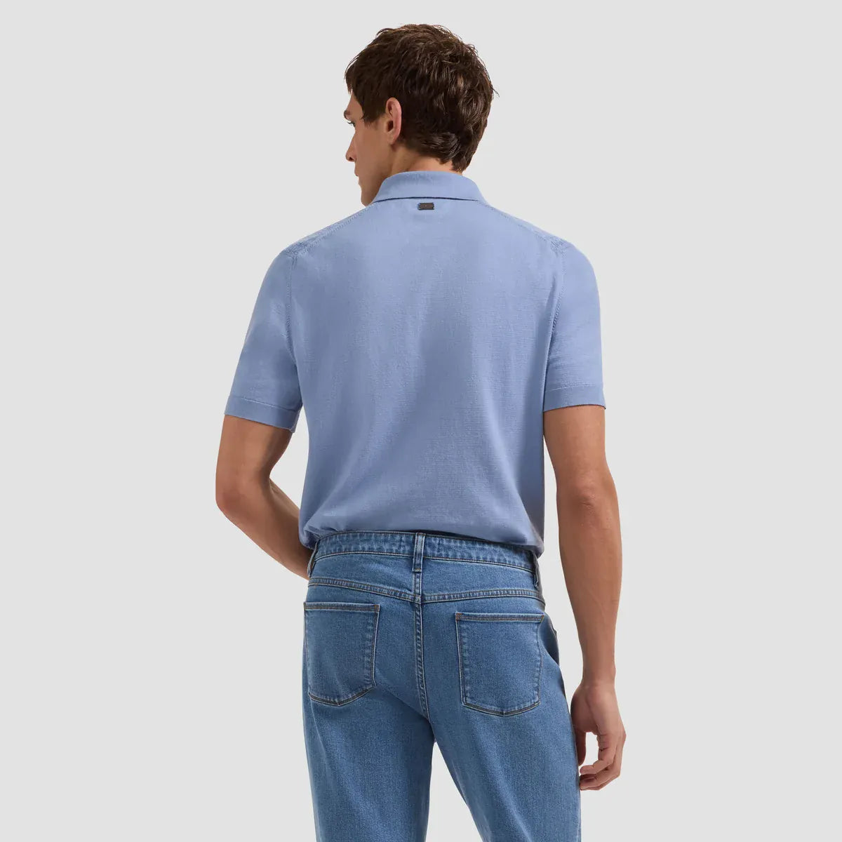 Bugatchi Sweaters Basketweave Button-Front Short-Sleeve Sweater