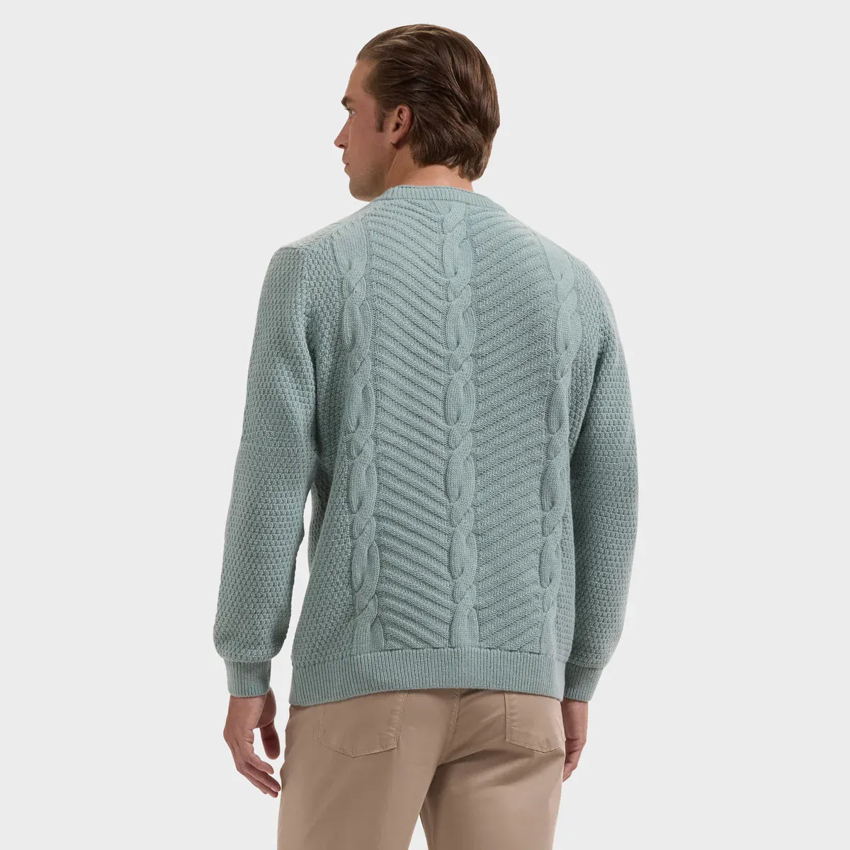 Bugatchi Sweaters Cable Knit Crewneck Sweater