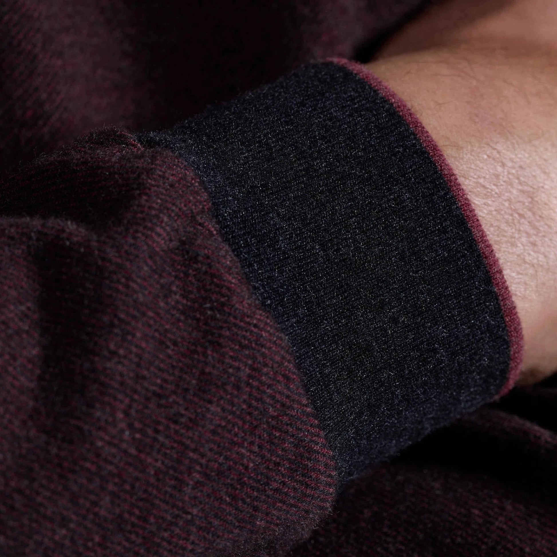 Bugatchi Sweaters Diagonal Stripe Melange Quarter Zip