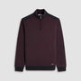 Bugatchi Sweaters Diagonal Stripe Melange Quarter Zip