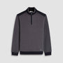 Bugatchi Sweaters Diagonal Stripe Melange Quarter Zip