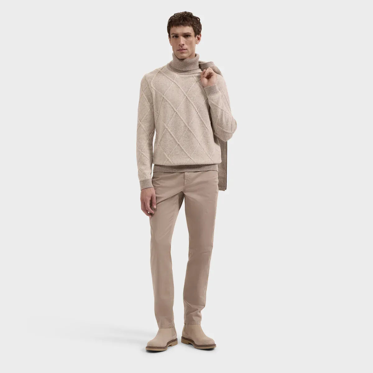 Bugatchi Sweaters Diamond Stitch Turtleneck Sweater