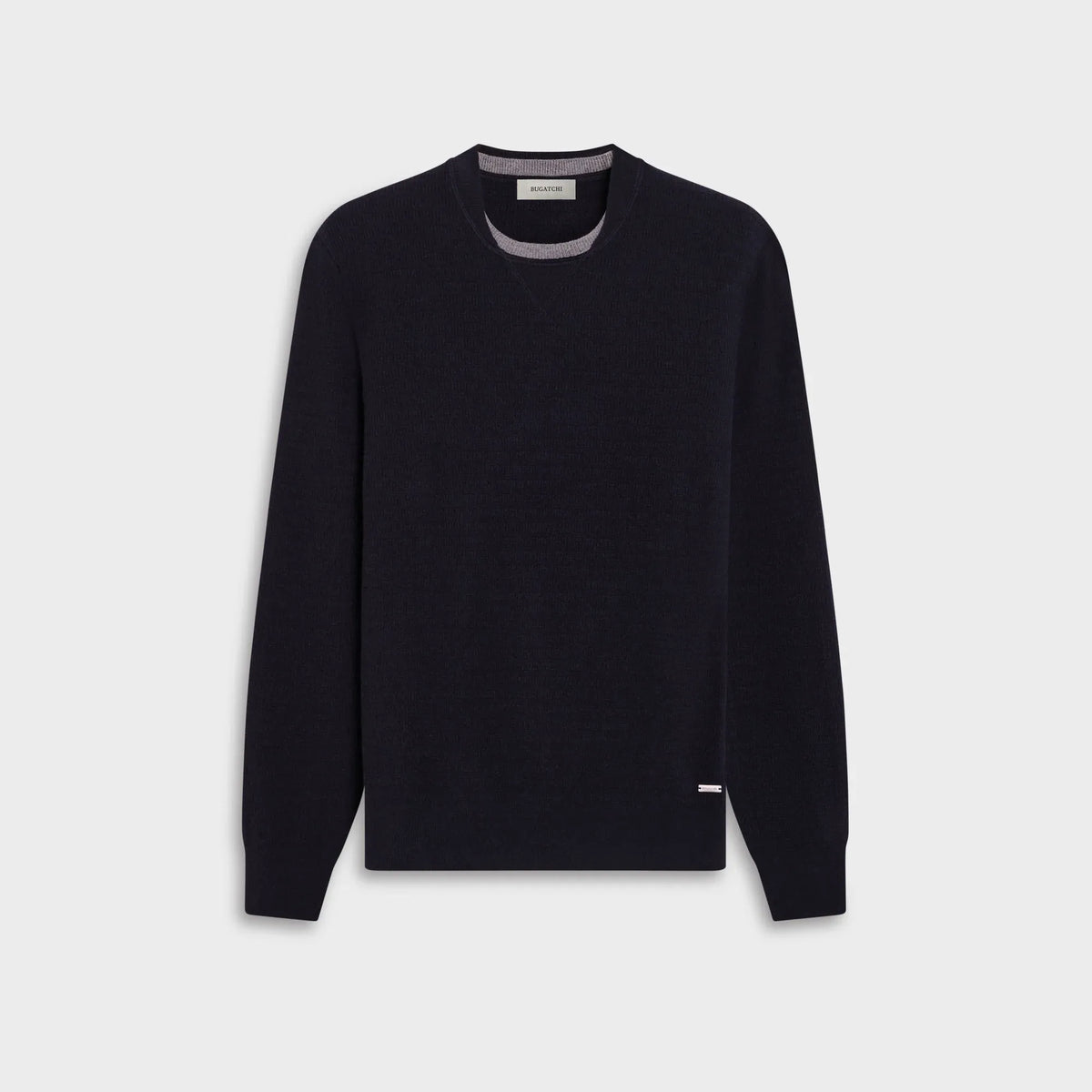 Bugatchi Sweaters Grid Stitch Crewneck Sweater