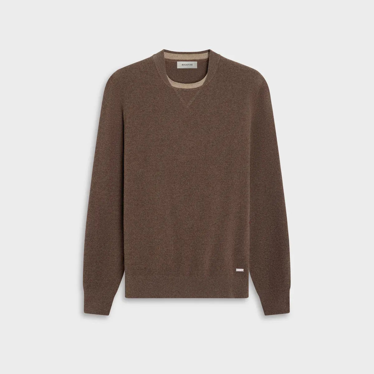Bugatchi Sweaters Grid Stitch Crewneck Sweater