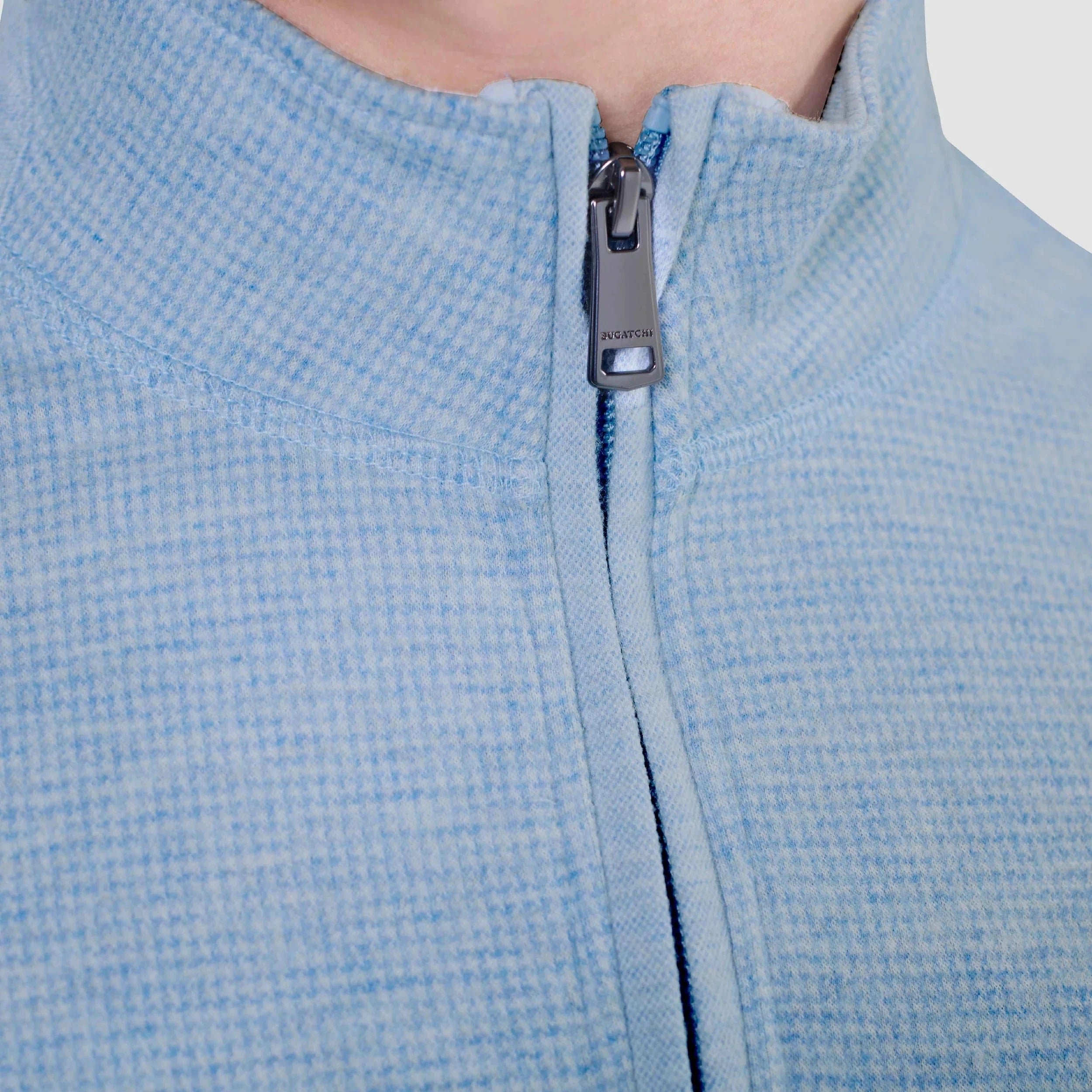 Bugatchi Sweaters Houndstooth Performance Quarter Zip