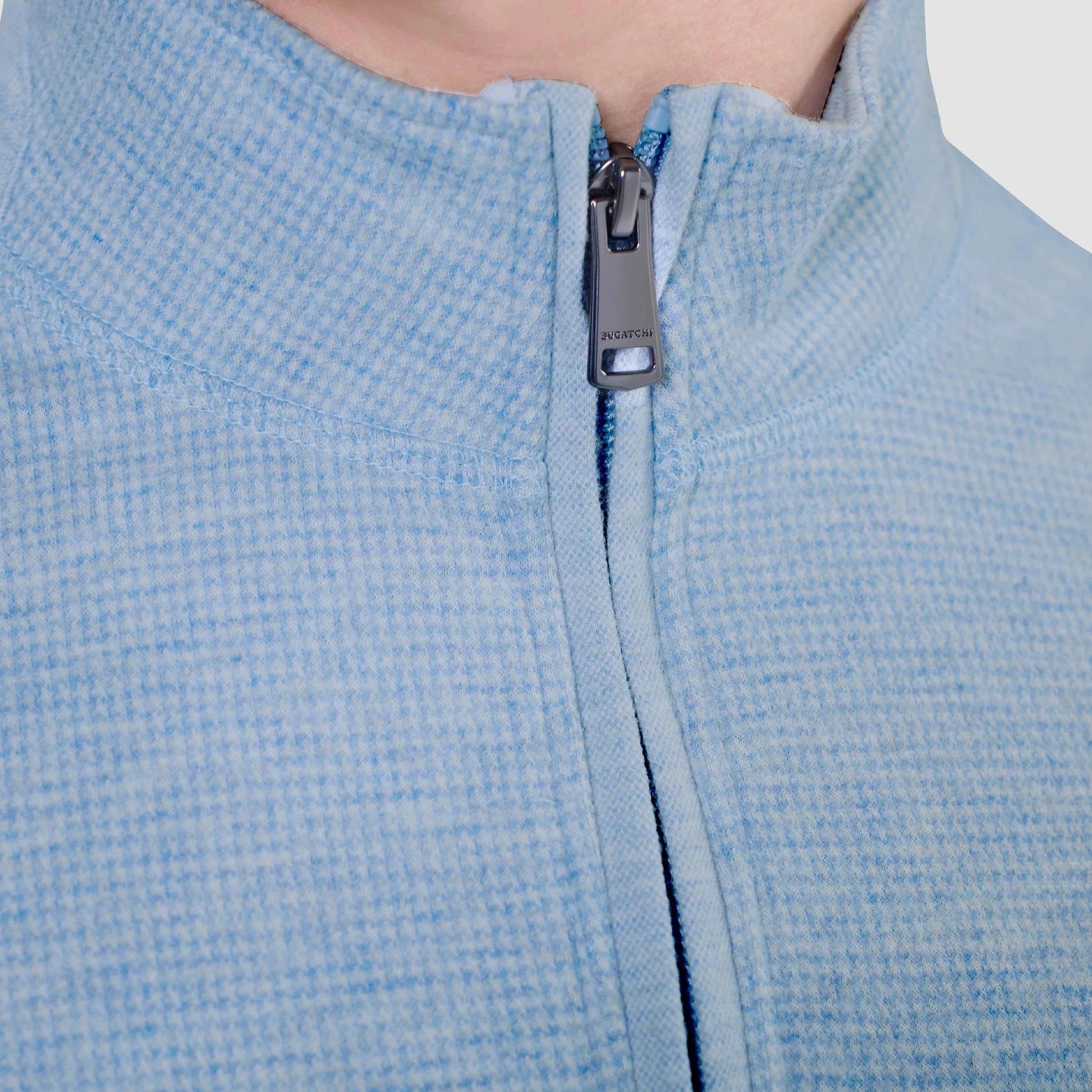 Bugatchi Sweaters Houndstooth Performance Quarter Zip