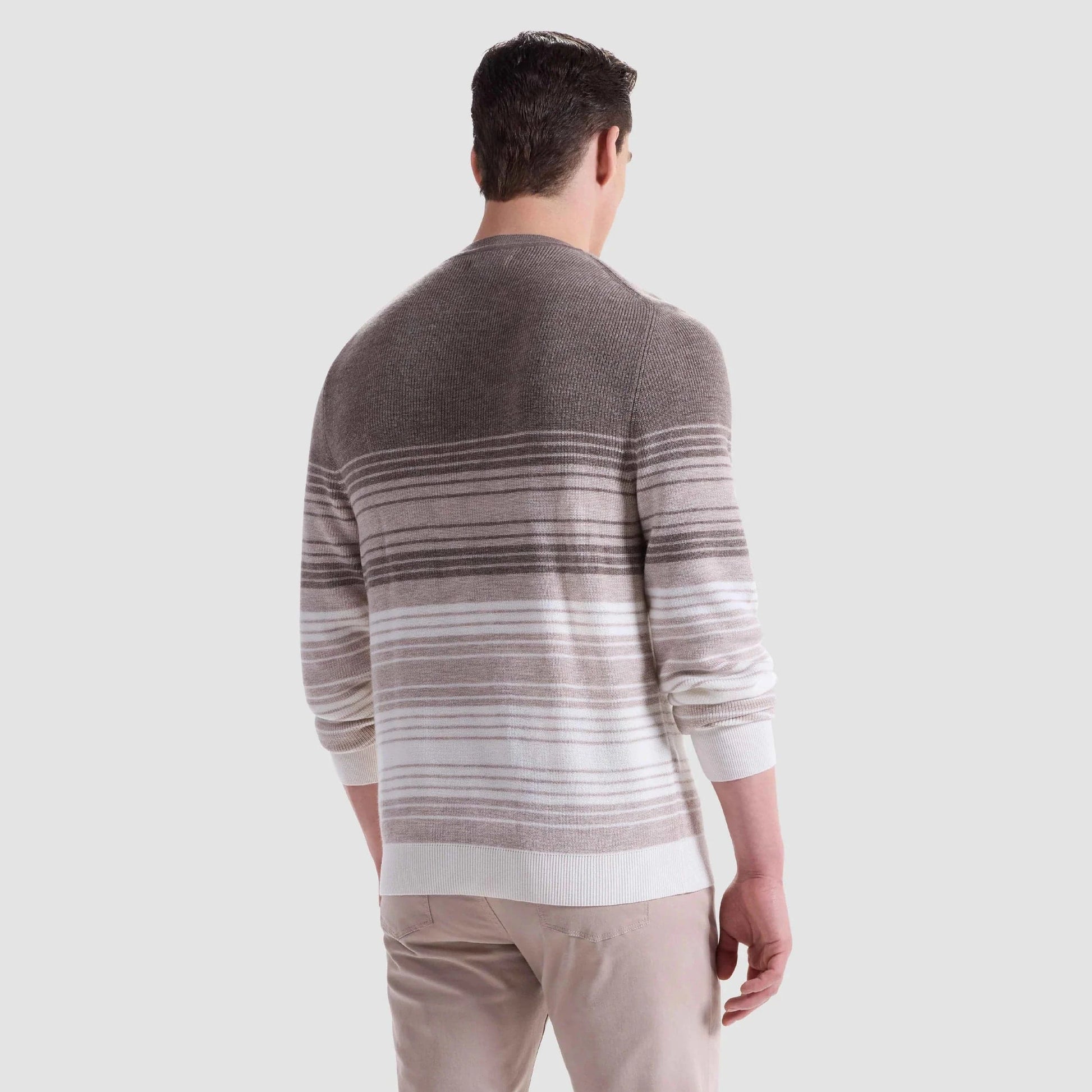 Bugatchi Sweaters Ombre Stripe Crewneck Sweater
