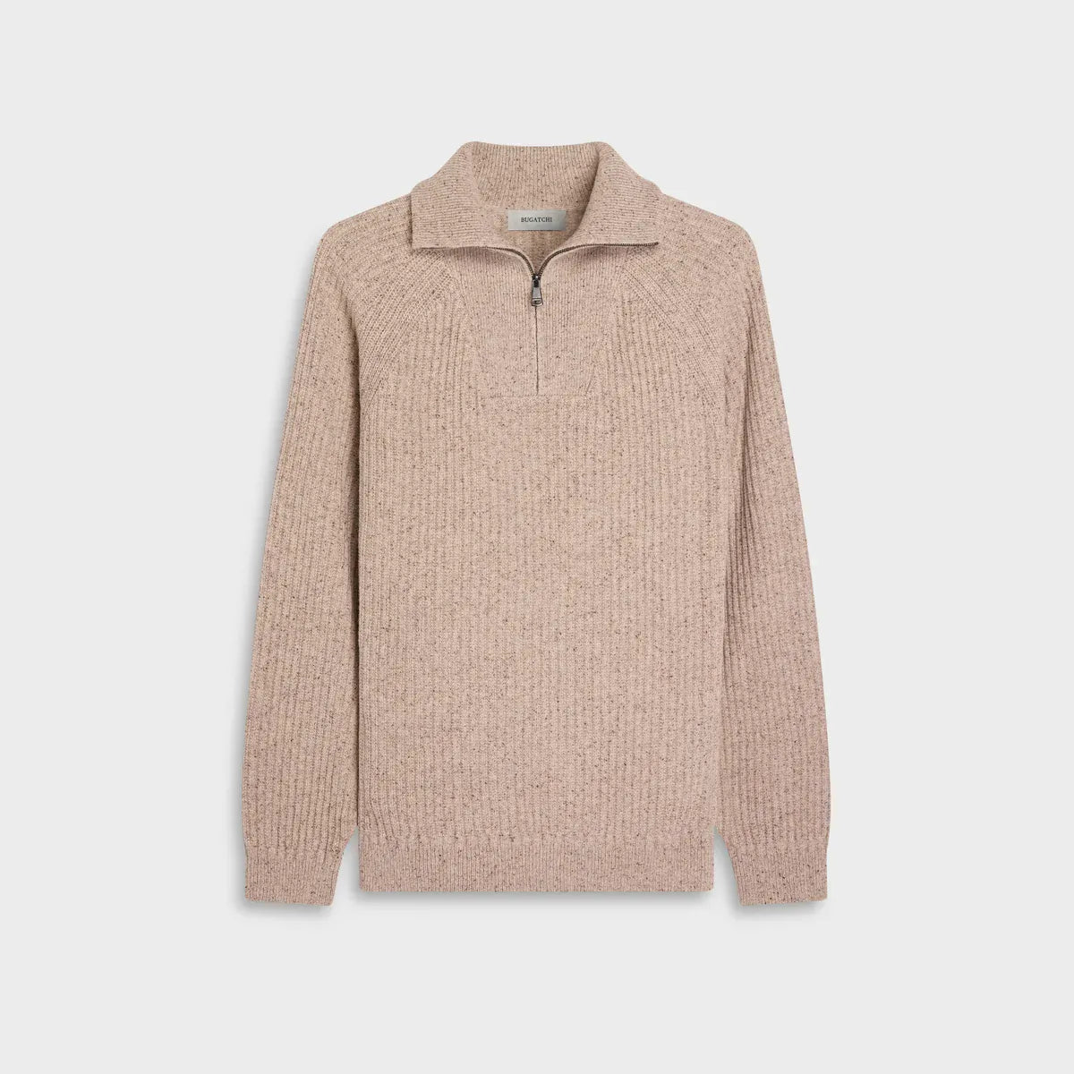 Bugatchi Sweaters Rib-Knit Quarter-Zip Sweater