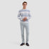 Bugatchi Sweaters Stripe Crewneck Sweater in Cobalt